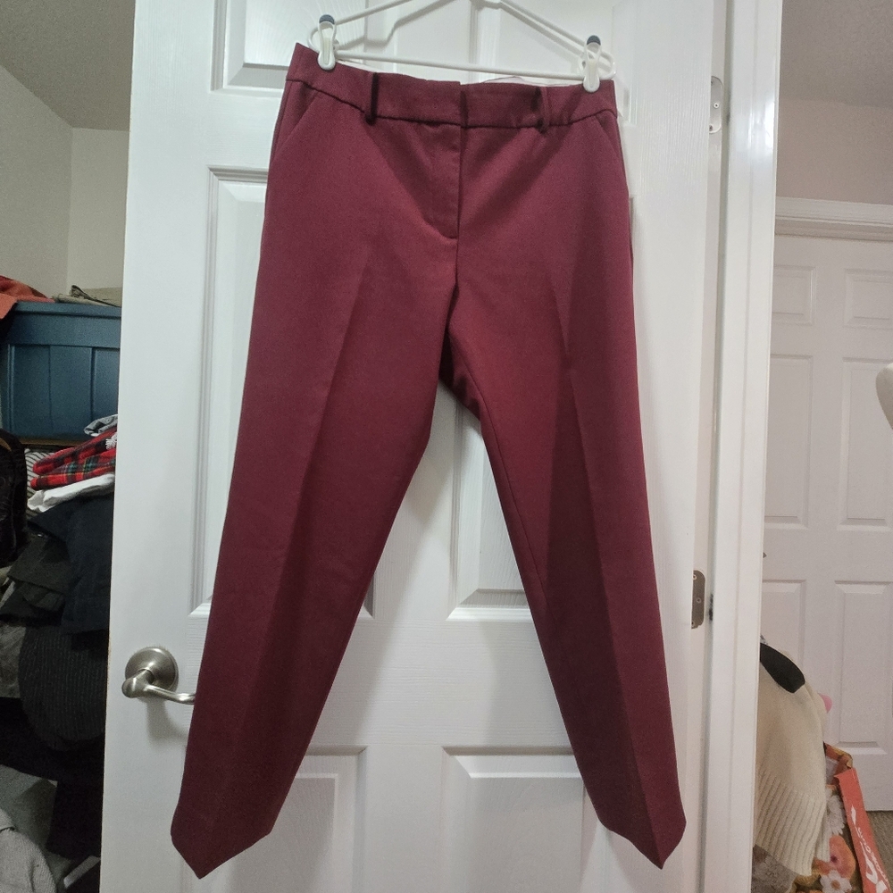 Talbots Burgundy Hampshire Ankle Pant